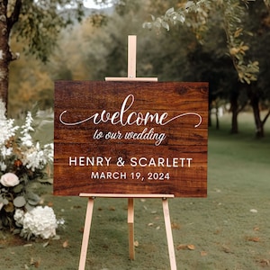 Wedding Welcome Sign, Wedding Sign, Custom Wedding Welcome Sign, Wedding Decor, Personalized Wedding Sign, Sign for Wedding Entrance
