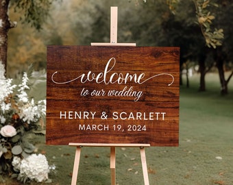 Wedding Welcome Sign, Wedding Sign, Custom Wedding Welcome Sign, Wedding Decor, Personalized Wedding Sign, Sign for Wedding Entrance