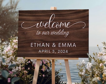 Wedding Welcome Sign, Wedding Decor, Welcome Wedding Sign, Wedding Signage, Welcome Sign Wedding, Welcome to our Wedding, Wedding Signs,