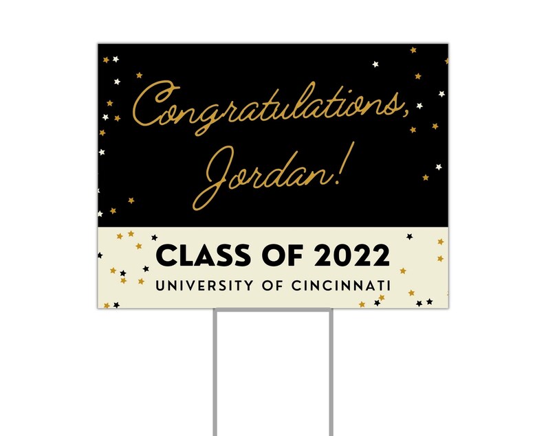 Class of 2022 Graduation Yard Sign Personalized Outdoor High Etsy