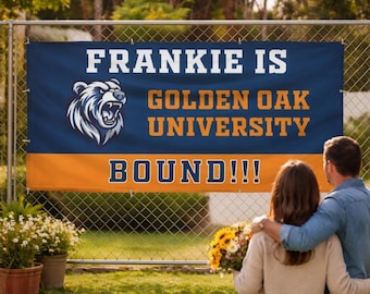 Personalized College Bound Vinyl Banner, Class of 2026 University Journey Celebration Sign, Custom Congrats New College Student Graduation