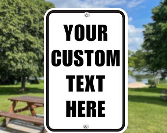 Custom Decorative Outdoor Metal Signs – Personalized Aluminum – Horizontal Or Vertical – Made In USA