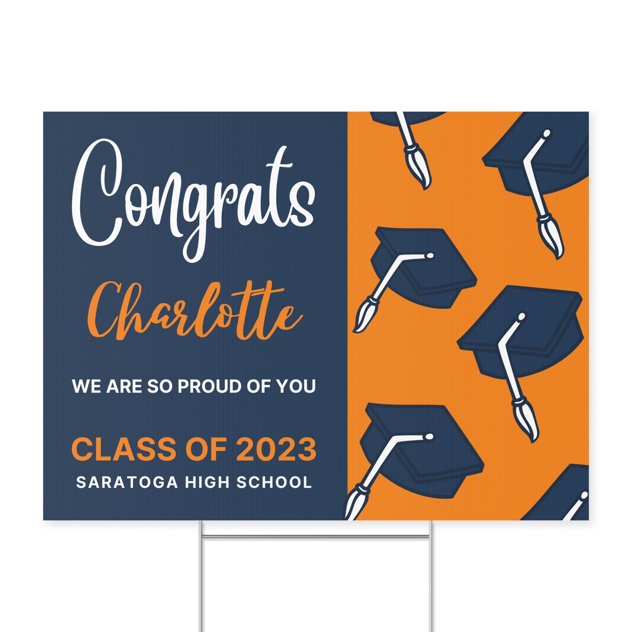 Lockview High School Grad Sign 2025 Graduation Yard Sign With Stake Personalized Outdoor High School ...