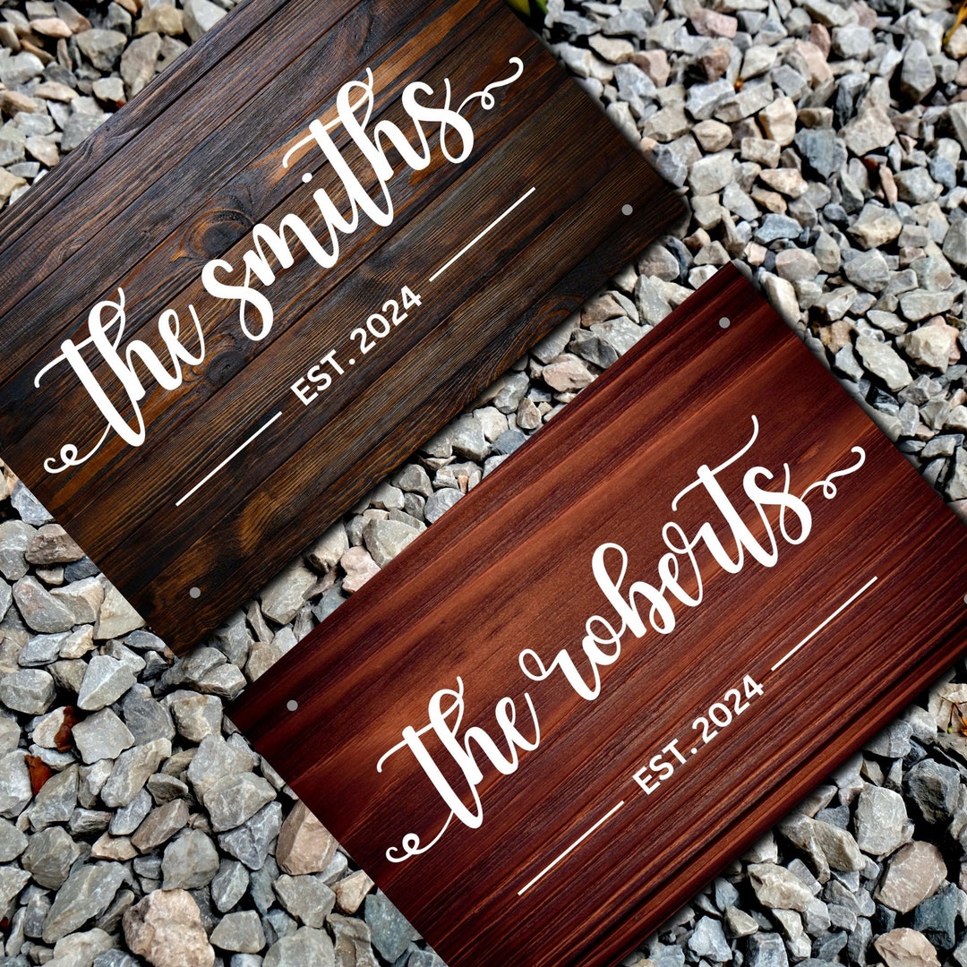 Personalized Family Name Sign Custom Aluminum Sign Last Name Family ...