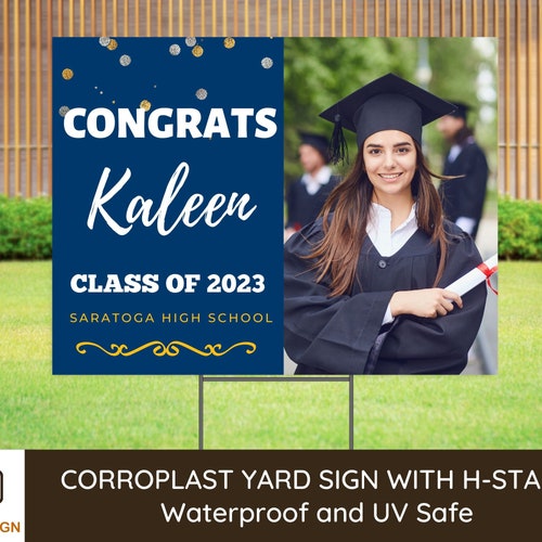 Graduation Yard Signs College Graduation High School Etsy