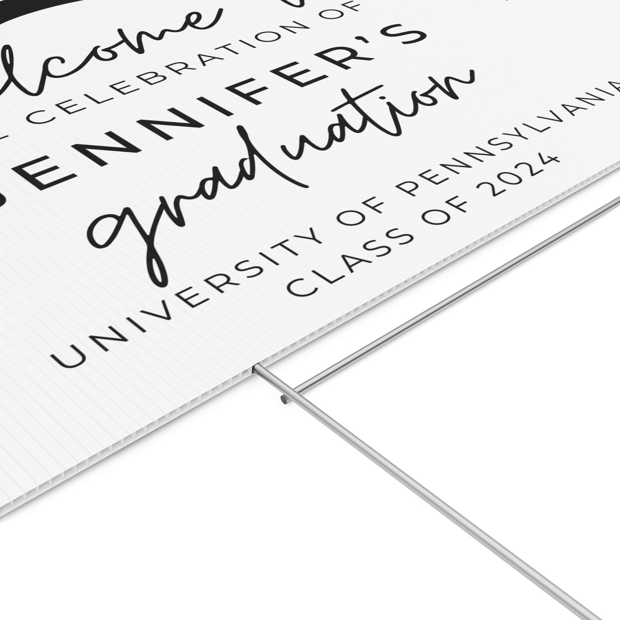 Lockview High School Grad Sign Graduation Welcome Yard Sign, Graduate Party Decorations, Personalized ...