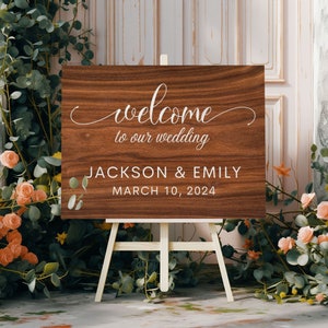 Welcome Wedding Sign, Wedding Decor, Custom Wedding Sign, Wedding Entrance Sign, Personalized Welcome to our Wedding Sign, Wedding Sign