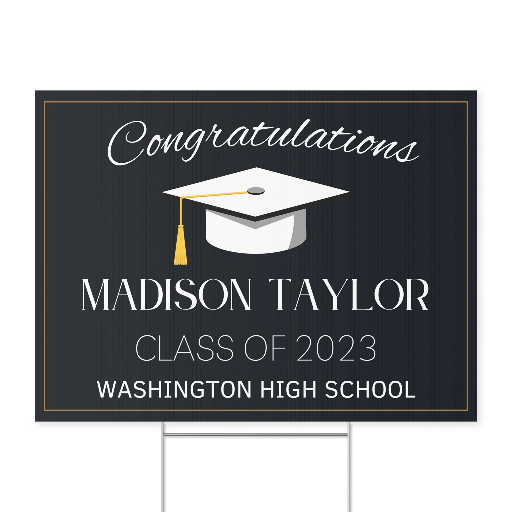 Custom Congrats Graduation Yard Sign, Personalized Graduation Sign ...