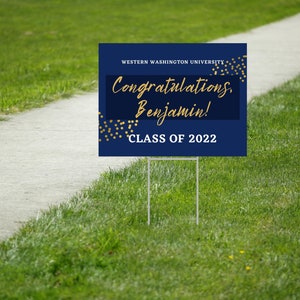 Graduation Gift, Personalized High School College Graduation Decor, Custom 2024 Graduation Party Lawn Decorations, Congrats Grad Yard Sign image 6