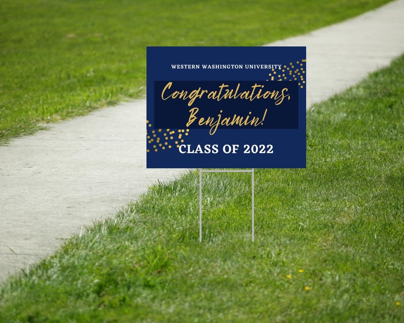 Graduation Gift, Personalized High School College Graduation Decor, Custom 2024 Graduation Party Lawn Decorations, Congrats Grad Yard Sign image 6