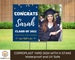 Graduation Yard Sign with H-Stake, Personalized Outdoor High School College Graduation Signs, Custom Lawn Decorations, Class of 2022 Sign 