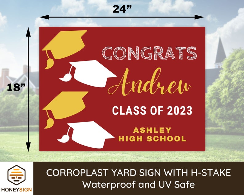 Class of 2023 Sign Graduation Yard Sign Personalized College Etsy Israel