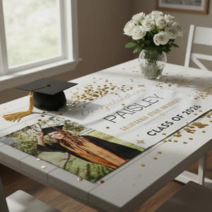 Graduation Decorations 2026, Graduation Banner, Personalized Congrats Grad Banner, Graduation Party Supplies, Class of 2026 Vinyl Banner image 4