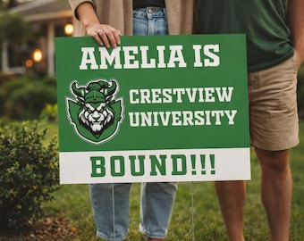 Personalized College Bound Sign Class of 2026 - Custom High School Graduation Yard Sign - University Bound Gift for Seniors Sign