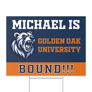 College Bound Yard Sign Senior Graduation Sign College Bound Gift Graduate Yard Sign University Bound Sign 2024 Senior Sign Grad Yard Sign