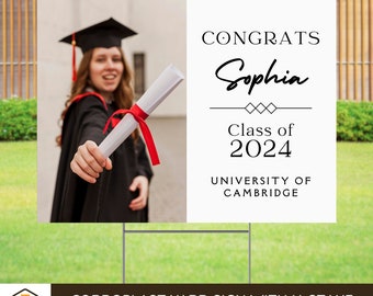 2024 Graduation Yard Sign Graduation Decor Graduation Sign Graduation Party College Graduation High School Graduation Photo Sign Grad Party