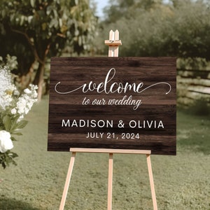 Personalized Wedding Sign, Custom Wedding Welcome Sign, Wedding Decor, Wedding Welcome Sign, Sign for Wedding Entrance, Wedding Sign