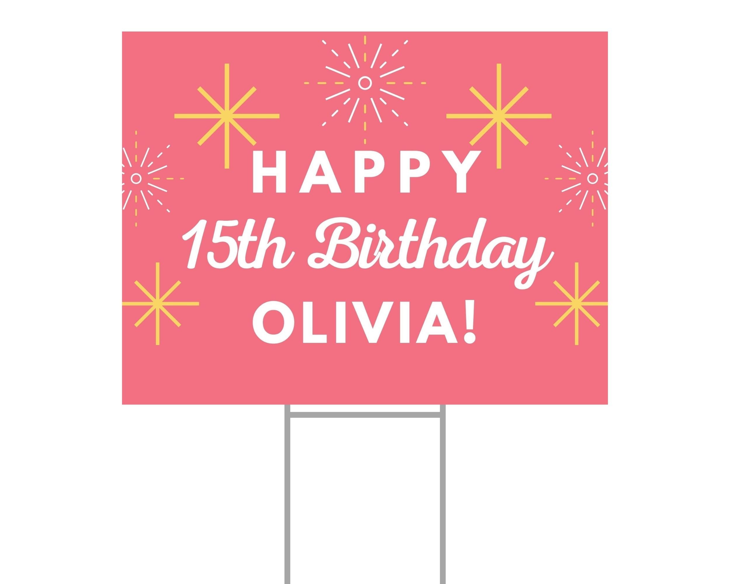 Happy Birthday Yard Sign Personalized Outdoor Kids Birthday Etsy