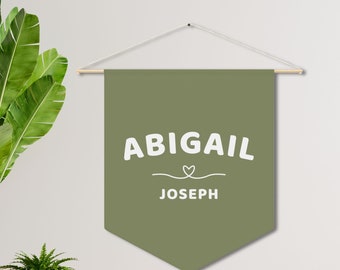 Custom Pennant Custom Name Banner Personalized Name Wall Banner Baby Room Decor Custom Name Flag Kids Room Wall Decor Custom New Baby Gift