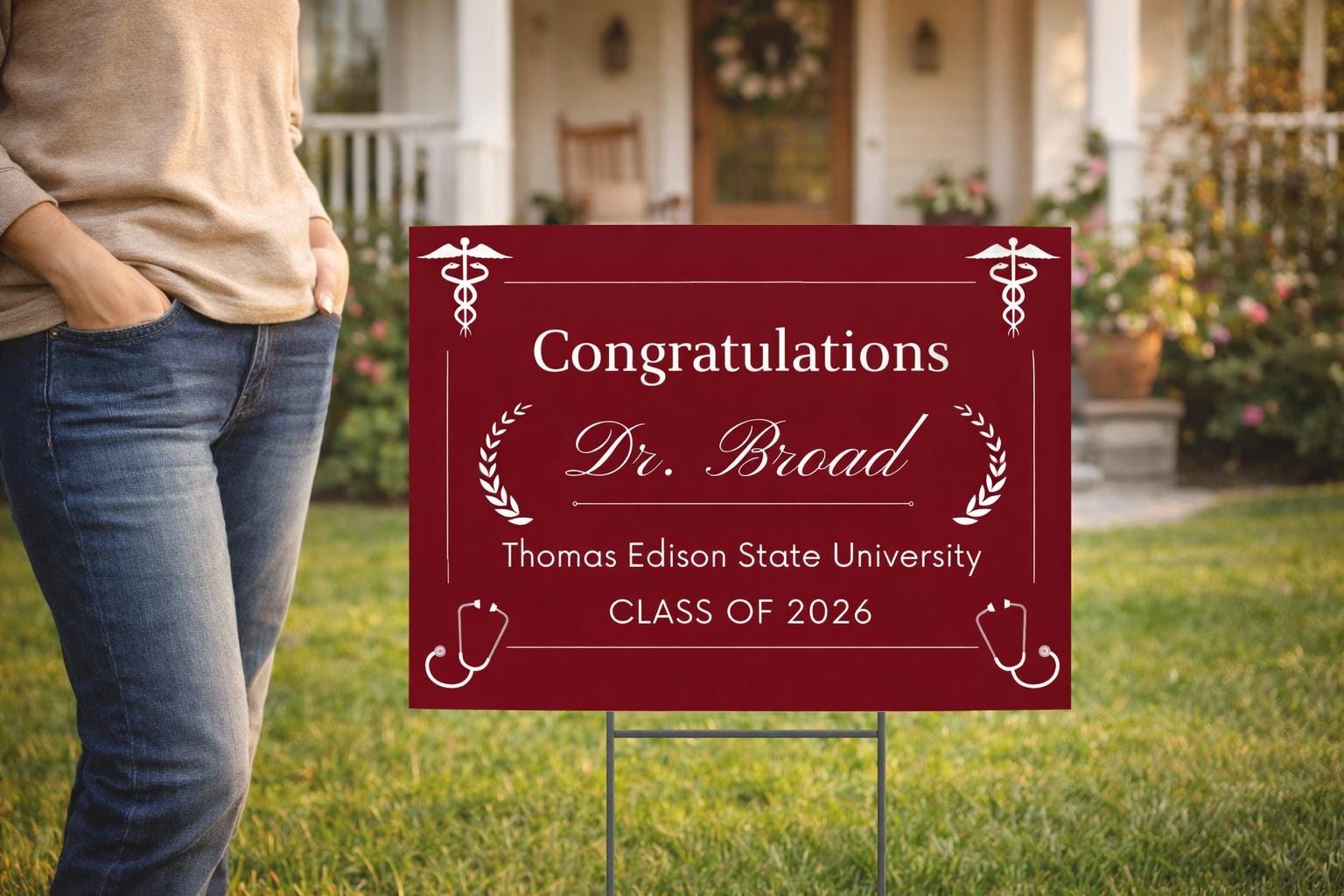 Doctor Prom Sign Custom Medical School Graduation Party Decorations, 2026 Doctor Grad ...