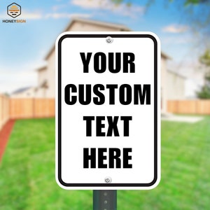 Custom Sign, Personalized Aluminum Metal Sign, Deliveries Sign, Custom Message, Outdoor Sign, Property Sign, Business Sign, Parking Sign