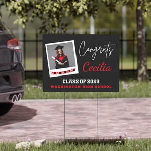 Lockview High School Grad Sign Graduation Yard Sign, Graduation Gift for Her College, Personalized ...
