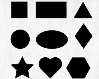 Basic Shape SVG Bundle, png, pdf