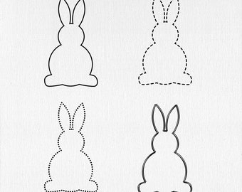 Download Bunny Outline Svg Etsy