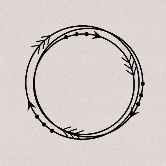Download Arrow Circle SVG Border SVG Frame SVG file for Cricut | Etsy