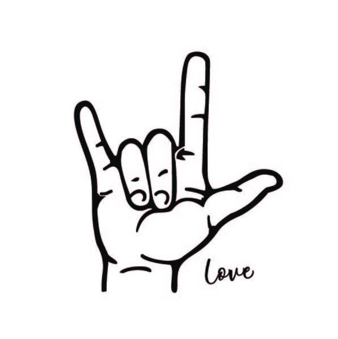 ASL Love Sign SVG Hand Love Svg - Etsy