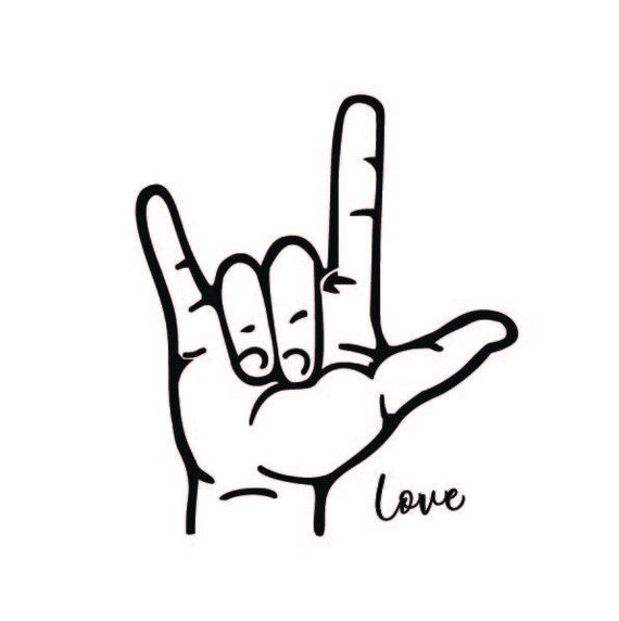 Asl Love Sign Svg Hand Love Svg Etsy