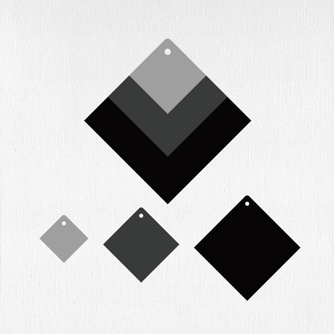 Square Stacked Earring Svg, Png, Pdf - Etsy