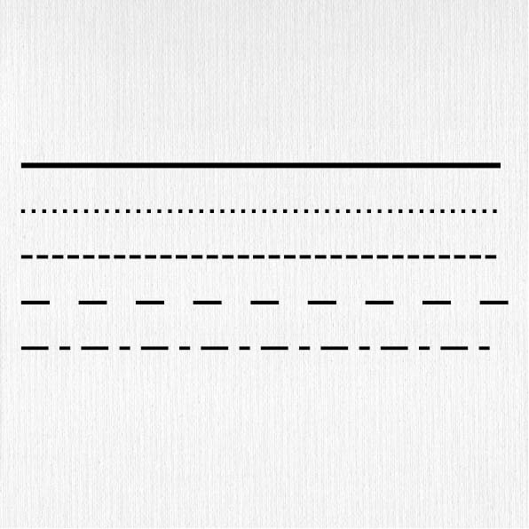 Línea discontinua Svg Tipos de línea básica svg Línea Etsy España