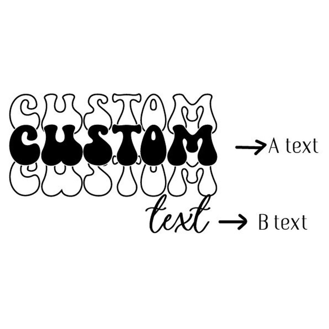 Custom Stacked Letters SVG PNG PDF Etsy