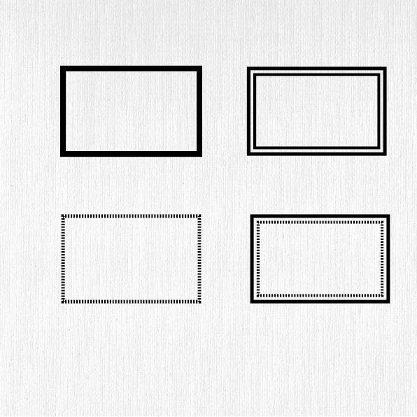 Rectangle SVG, Double Frame PNG, PDF