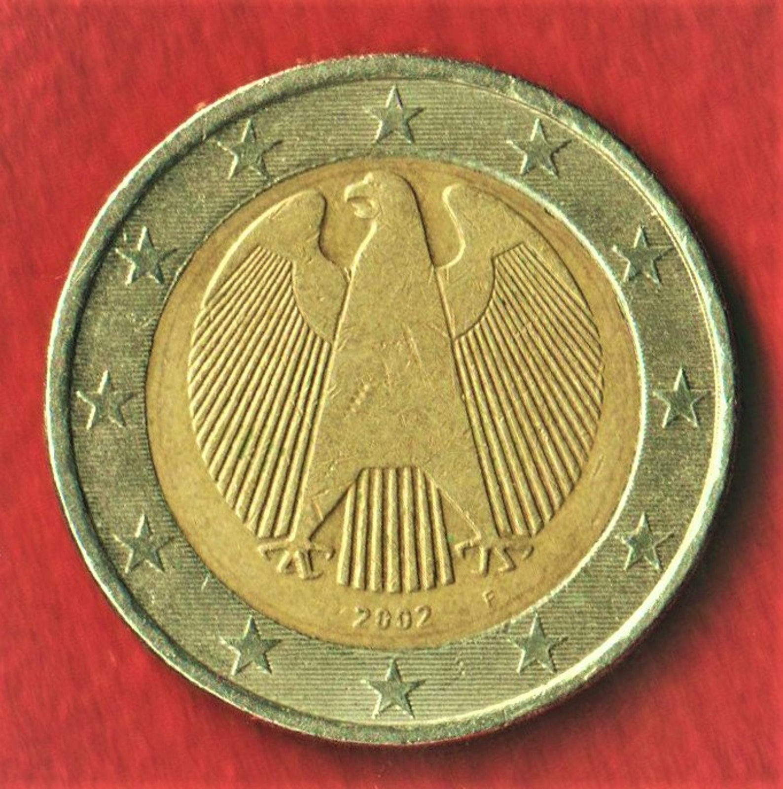 Pièce De 2 Euro 2002 Aigle Frapper F Très Rare