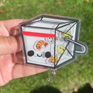Takeout Food Cute Shaker Badge Reel!