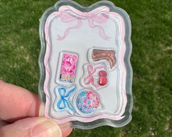 Girl Things Shaker Badge Reel – RN Gift – Hospital ID Holder