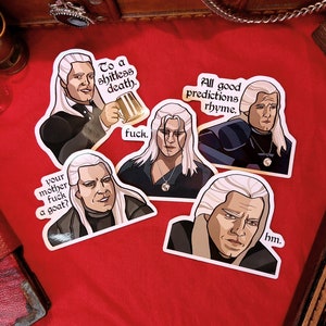 Witcher Geralt Quote Stickers! - cute funny gag gift for friends gaming gamer geeky nerdy fantasy Netflix