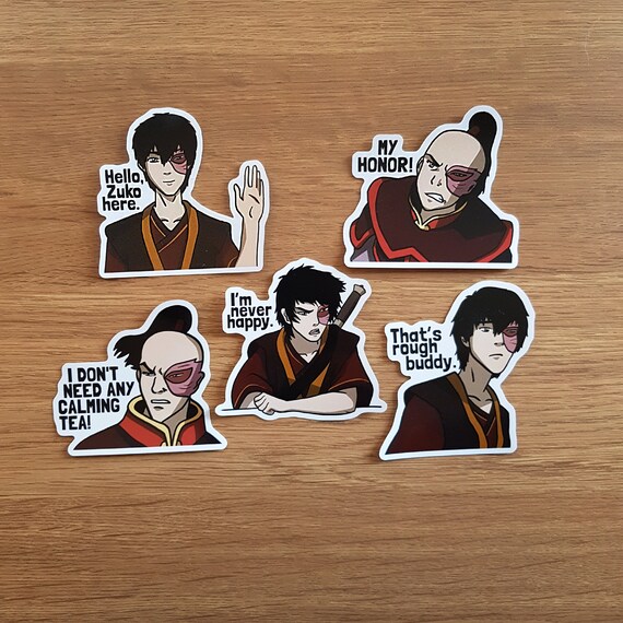 Zuko Stickers Cute Funny Kawaii Anime Atla Avatar the Last Etsy UK