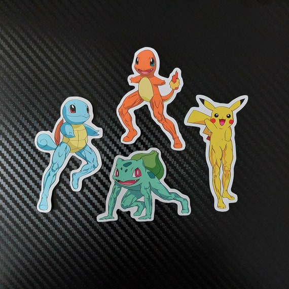 Conjunto de pegatinas Pokémon con patas Linda y colorida pegatina dibujada  a mano, divertido regalo de broma para amigos -  México