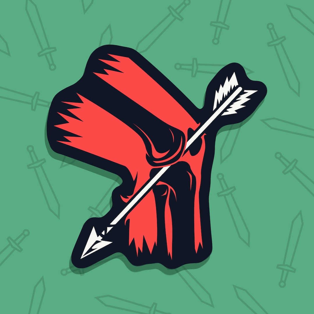 Skyrim Arrow to the Knee Sticker Funny Quote Cute Gag Gift for Friends Gaming Gamer Geeky Nerdy