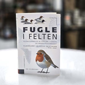 Libro d'epoca danese sugli uccelli, illustrazioni di animali, disegni naturalistici degli anni '90, dizionario sulla fauna selvatica Europa, Mar Mediterraneo, artigianato, decoupage