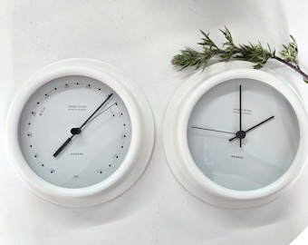 Danish Modern Wall Clock & Barometer Set | Jørgen Fenger Design | Scandinavian Minimalist Decor