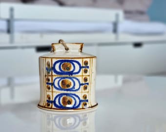 Vintage Marianne Starck Steinzeug Glocke für Michael Andersen Pottery, dänische 60er Jahre geometrische Keramik, skandinavisches Retro-Dekor