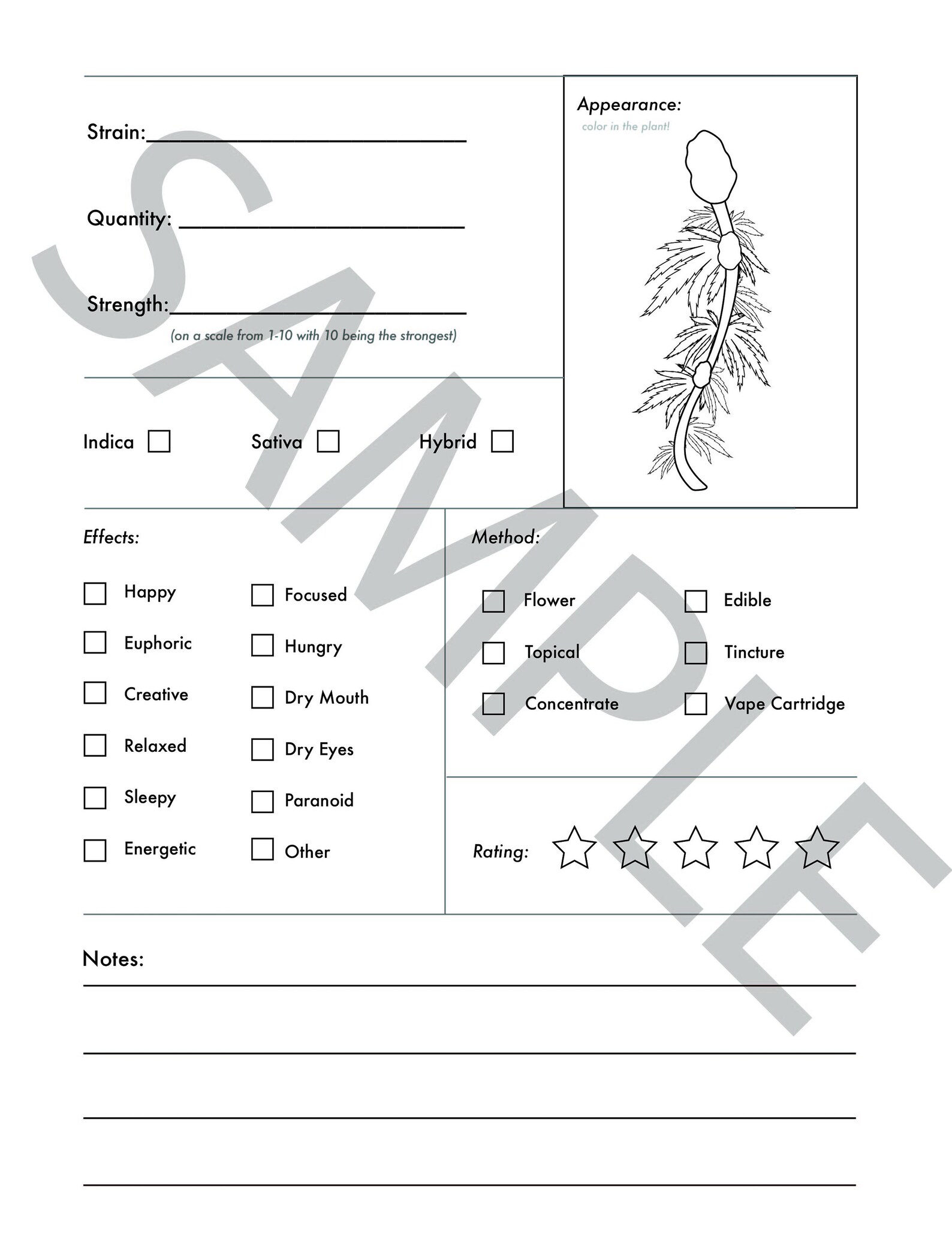 Strain Journal Template Strain Journal Template