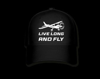 Live Long And Fly - White - Baseball Cap