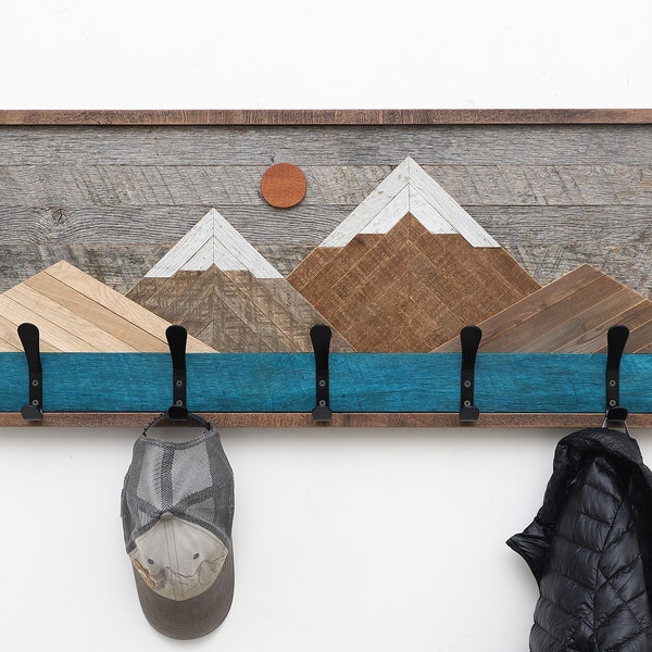 Mountain Wood Wall Art Etsy