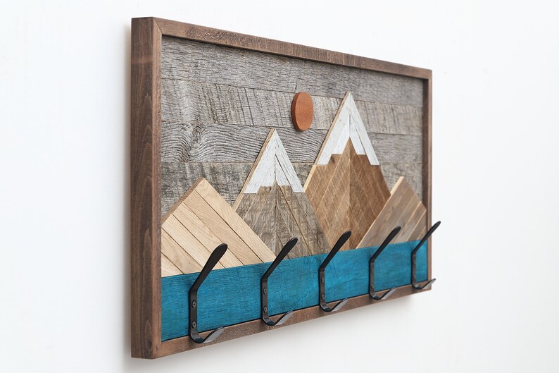 Wood Mountain Wall Art, Rustic Mountains, Wood Wall Art, Wooden