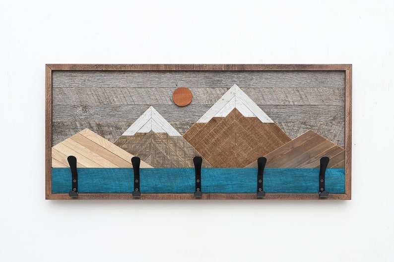 Wood Mountain Wall Art, Rustic Mountains, Wood Wall Art, Wooden